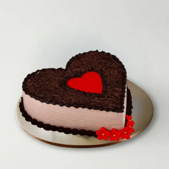 Choco Heart Cake - Blue Heaven