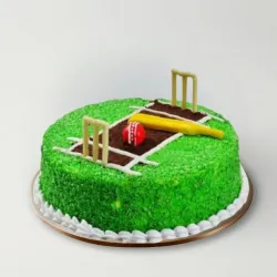 Cricket Pitch Vanilla Cake