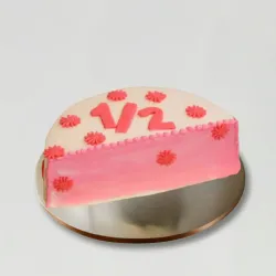 Cute Flowery Half Cake Cute Flowery Half Cake