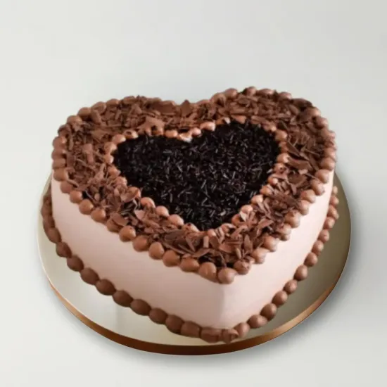 Delicious Heart Shaped Chocolate Cake - Blue Heaven