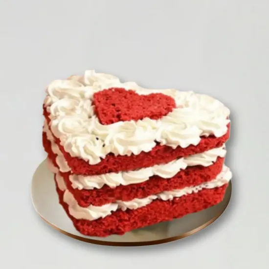 Order Enchanting Heart Shaped Red Velvet Cake Online in Bhopal - Blue Heaven Enchanting Heart Shaped Red Velvet Cake - Blue Heaven