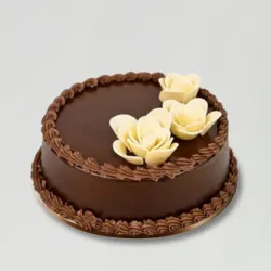 Flowery Chocolate Cream Cake