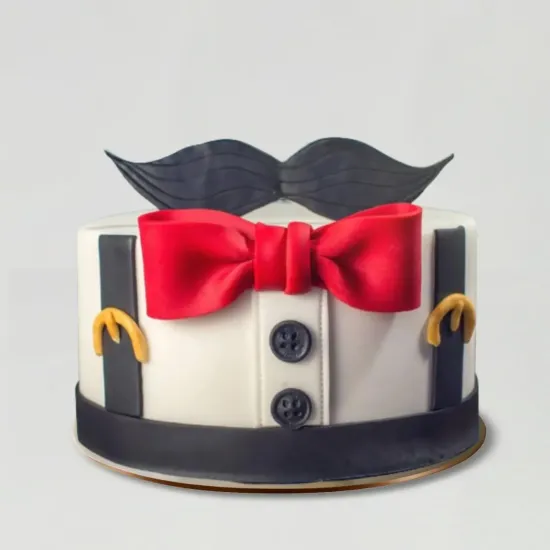 Gentleman Designer Fondant Chocolate Cake - Blue Heaven