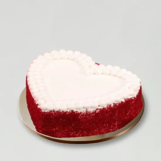 Order Heart Shaped Red Velvet Cake Online in Bhopal - Blue Heaven Heart Shaped Red Velvet Cake - Blue Heaven