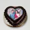 Heart Shaped Truffle Photo Cake