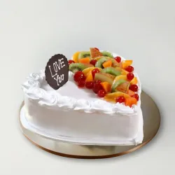 Heart Shaped Vanilla Fruit Cake Heart Shaped Vanilla Fruit Cake