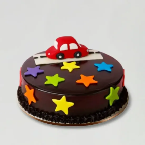 Order Kids Special Car Theme Cake Online in Bhopal - Blue Heaven Kids Special Car Theme Cake - Blue Heaven