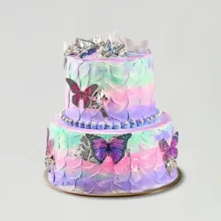 Pastel Pearl Chocolate Cream Cake