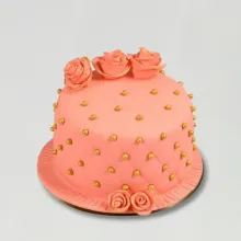 Pearly Rosettes Cream Cake