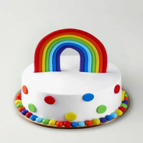 Order Rainbow Surprise Chocolate Cake Online in Bhopal - Blue Heaven Rainbow Surprise Chocolate Cake - Blue Heaven