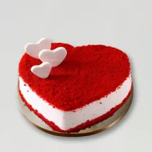 Red Velvet Heart Shaped Cake