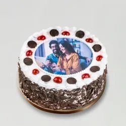 Round Black Forest Photo Cake Round Black Forest Photo Cake