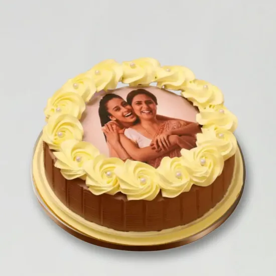 Order Special Bond Photo Chocolate Cake Online in Bhopal - Blue Heaven Special Bond Photo Chocolate Cake - Blue Heaven