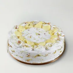 Vanilla Flavored Pista Rasmalai Cake