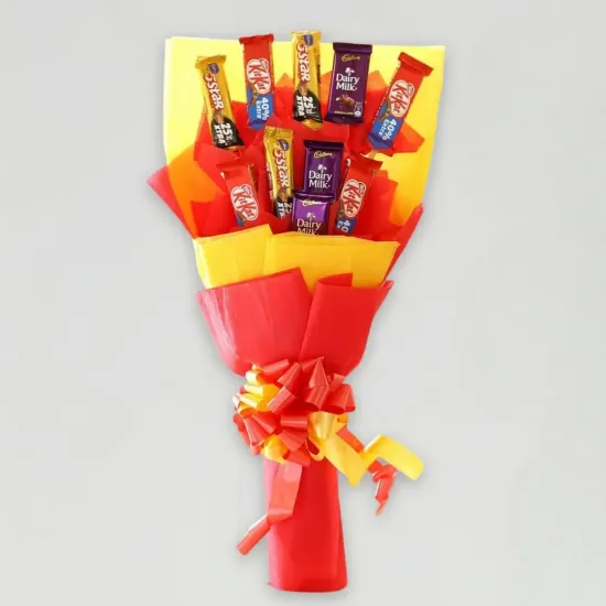 Order Assorted Chocolate Love Bouquet Online in Bhopal - Blue Heaven Bakery Assorted Chocolate Love Bouquet - Blue Heaven