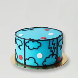 Doodle Comic Book Cake 2