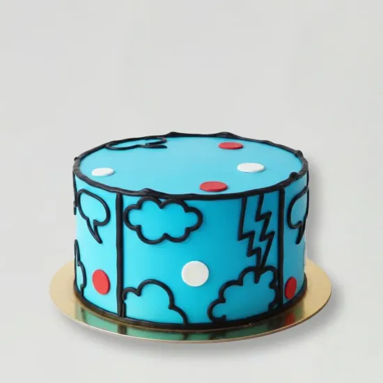 Doodle Comic Book Cake 2