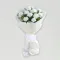 12 White Carnations Bouquet