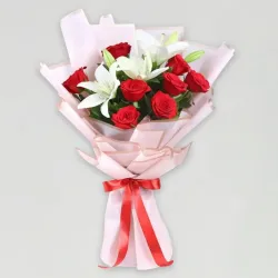 Lily and Carnation Love Embrace