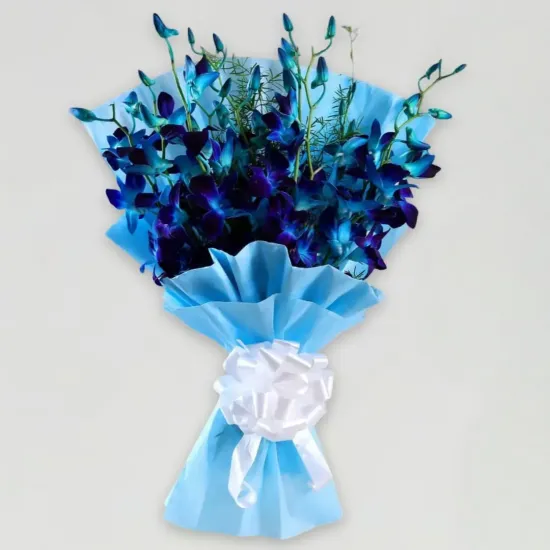 Mesmerising Blue Orchids Bouquet - Blue Heaven