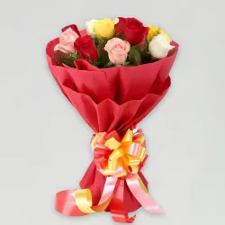 15 Mix Roses Bouquet 15 Mix Roses Bouquet
