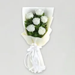 6 White Roses Bunch 6 White Roses Bunch