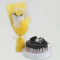 Bright Yellow Rose Bouquet & Chocolate Cake