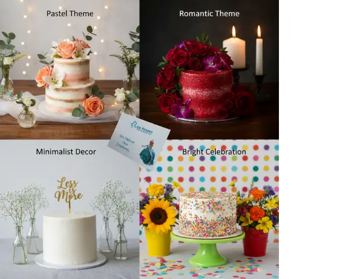 Pastel, romantic, minimalist and bright floral cake decoration themes – Blue Heaven Bhopal