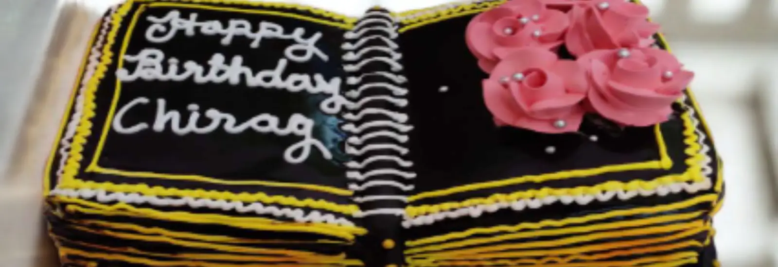 Designer birthday cake with floral decoration by Blue Heaven, online cake delivery in Bhopal