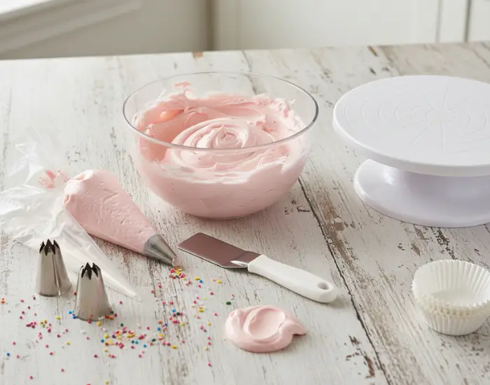 How to pipe perfect rosettes on cake - Blue Heaven tutorial